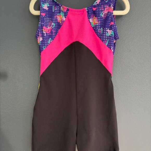 Danskin Sparkly Gymnastics Leotard Romper Size S - Picture 3 of 4
